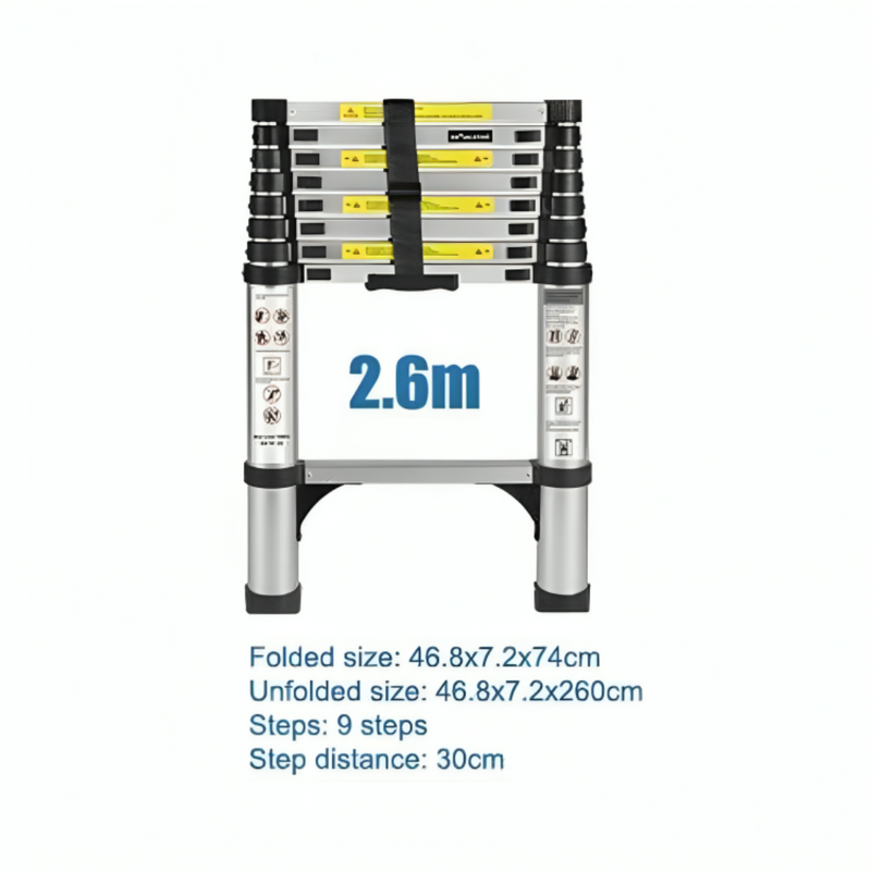 Extendable Telescopic Aluminium Ladder