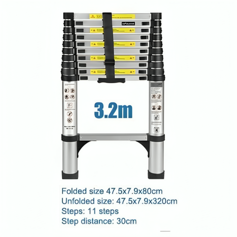 Extendable Telescopic Aluminium Ladder