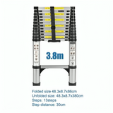 Extendable Telescopic Aluminium Ladder