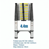 Extendable Telescopic Aluminium Ladder