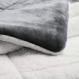 Warm Teddy Bear Sherpa Fleece Reversible Quilt